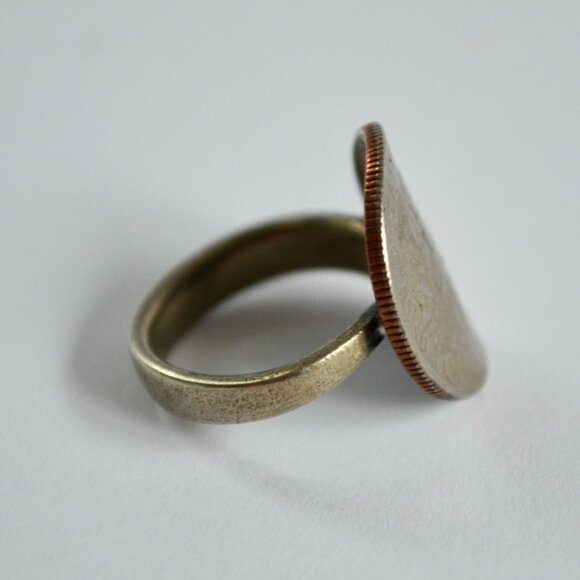 1974 US Dime Back Ring Vintage Size 4.5 - Picture 2 of 5